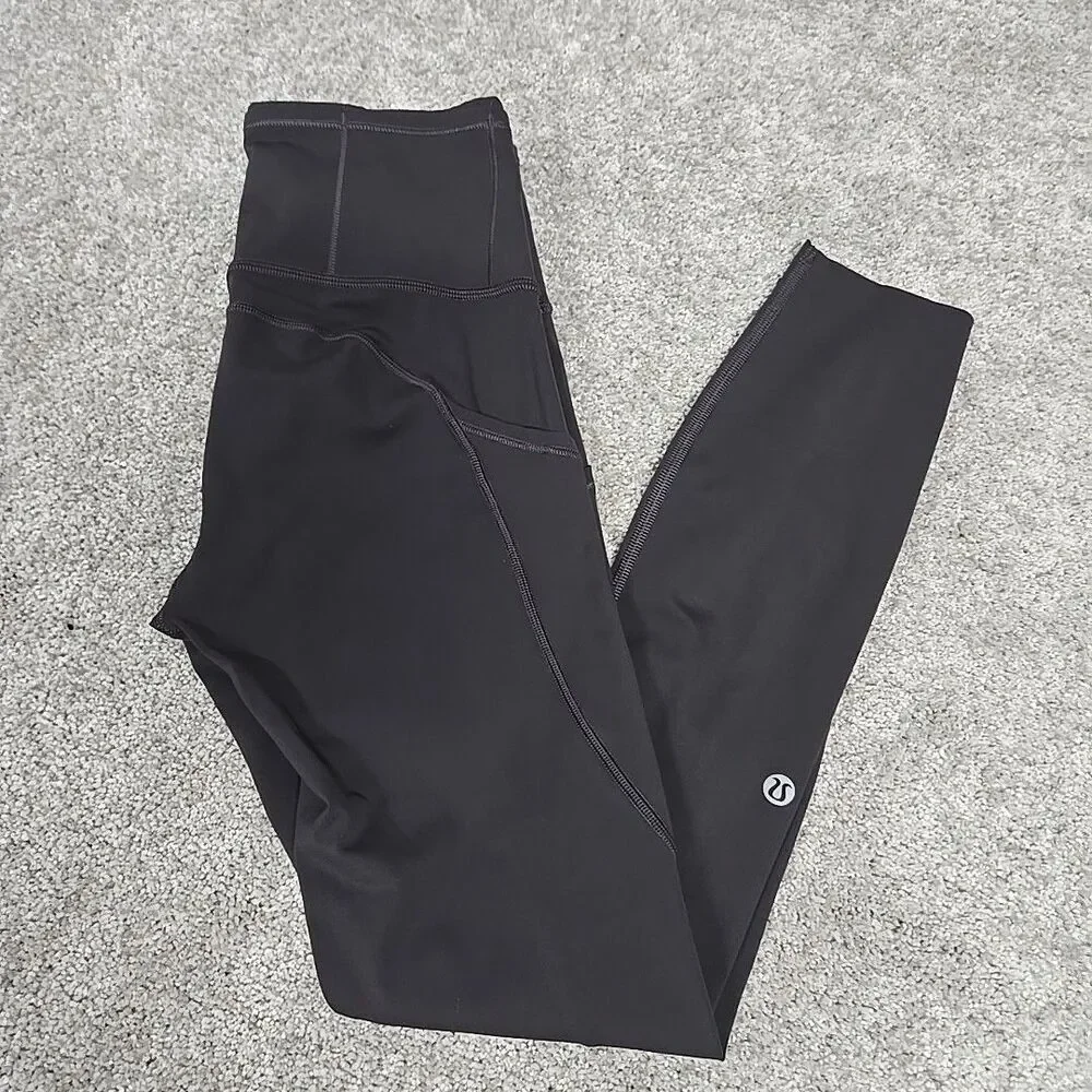 Lululemon Fast Free Tight‎ 24” Leggings Pockets Gray Women’s Size 2